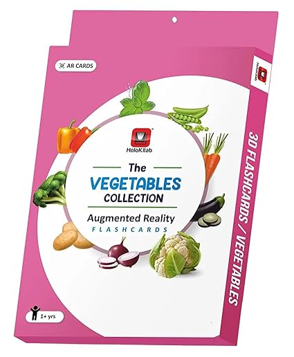 The Vegetables Collection Augmented Reality Flashcards for Early Learning