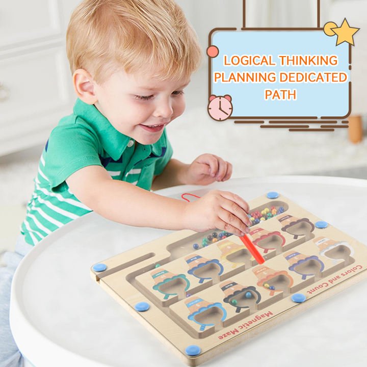 Montessori Magnetic Color And Number Maze - Little Learners Toys