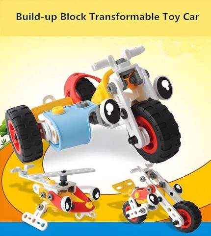 3 in 1 Helicopter Motorcycle Tricycle STEM DIY Toys for Kids by babyandjoy.com