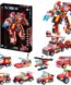 8-in-2 DIY Fire Robot Truck Building Blocks – Construction Engineering Car & Fire Engine Robot Set by babyandjoy.com