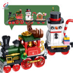 Christmas Train Building Blocks Set - 3 Car Holiday Train Toy for Kids, by babyandjoy.