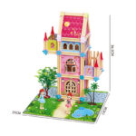 Dollhouse Dream House - 234 Pcs DIY Princess Castle Building Kit with 4 Dolls - Educational Toddler Playhouse Gift 3- babyandjoy.com