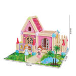 Dollhouse Dream House - 234 Pcs DIY Princess Castle Building Kit with 4 Dolls - Educational Toddler Playhouse Gift 4- babyandjoy.com