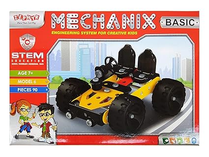 Mechanix Basic (90 Pcs) – DIY Building & Construction Set for Kids by babyandjoy.com