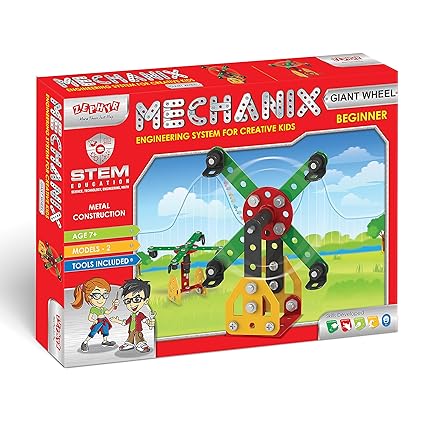 Mechanix Beginner Giant Wheel - DIY Building & Construction Set for Kids by babyandjoy.com