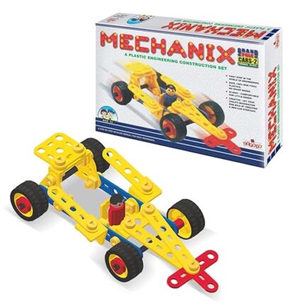 Mechanix Grand Prix Cars-2 DIY STEM Toy 7 Models (81 Pcs) – Building & Construction Set for Kids by babyandjoy.com