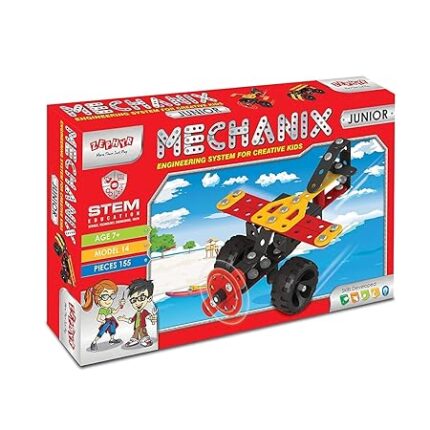 Mechanix Metal Junior (155 Pcs) - DIY Building & Construction Set for Kids by babyandjoy.com