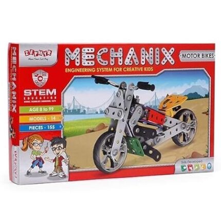 Mechanix Motorbikes (155 Pcs) - DIY Building & Construction Set for Kids by baby&joy.com