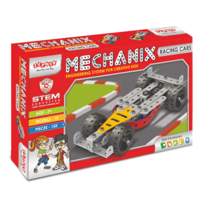 Mechanix Racing Cars (155 Pcs) – DIY Building & Construction Set for Kids by babyandjoy.com