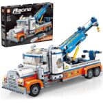 Tow Truck with Crane Toy Model Building Set - babyandjoy.com