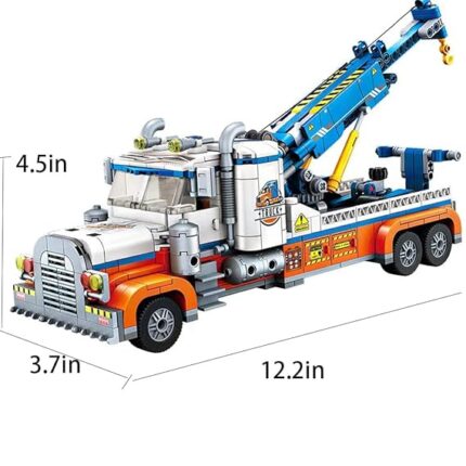 Tow Truck with Crane Toy Model Building Set - babyandjoy.com