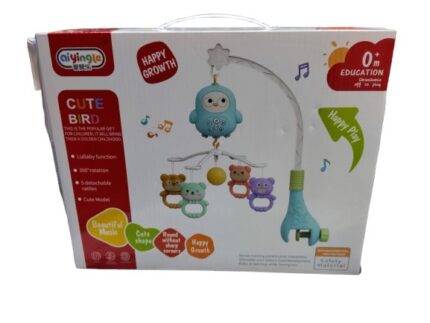 Aiyingle Cute Bird Baby Crib Musical Mobile | Soothing Music & Rotating Plush Birds | 0+ Months | Baby Cot & Cradle Hanging Toy | Early Sensory Development | Perfect Newborn Gift