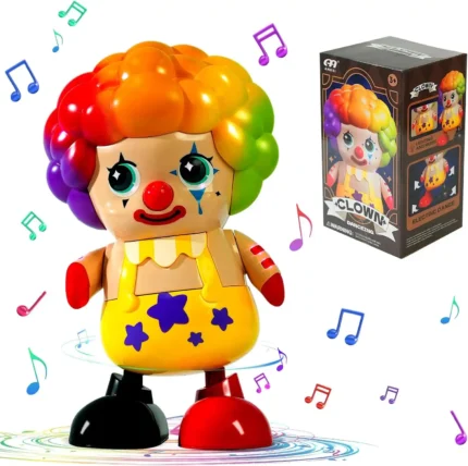 Dancing Clown Toy for Kids – Light, Music & 360° Rotating Dance Moves