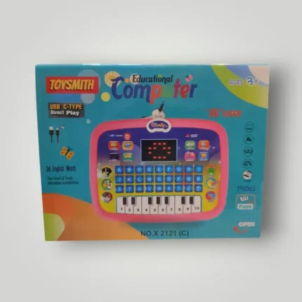 Educational Computer for Kids – Learning Laptop Toy with English & Math Games, Fun Activities, Music & LED Screen for Early Childhood Development