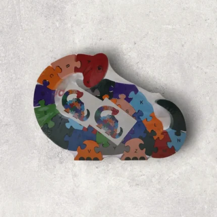 Wooden Puzzle Dinosaur Alphabets & Numbers for Kids – Educational Early Learning Toy for Letter & Number Recognition by Babyandjoy