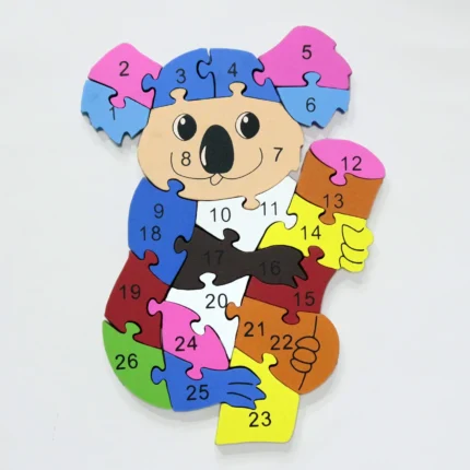Wooden Puzzle Panda Alphabets & Numbers for Kids – Educational Early Learning Toy for Letter & Number Recognition by Babyandjoy