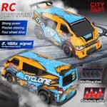 1:18 scale RC drift racing car 4WD with LED lights for kids