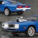 1:24 scale Dodge Charger die cast metal toy car with pull back action