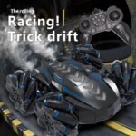 2.4G 4WD RC stunt car with 360 degree rotation, spray, lights and sound