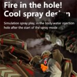 2.4G 4WD RC stunt car with 360 degree rotation, spray, lights and sound