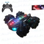 2.4G 4WD RC stunt car with 360 degree rotation, spray, lights and sound
