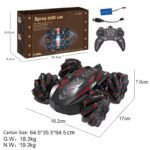 2.4G 4WD RC stunt car with 360 degree rotation, spray, lights and sound