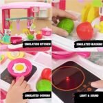 2 in 1 trolley kitchen set toy for kids with cooking accessories