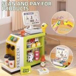 46 pc supermarket cash register playset with water outlet function for kids