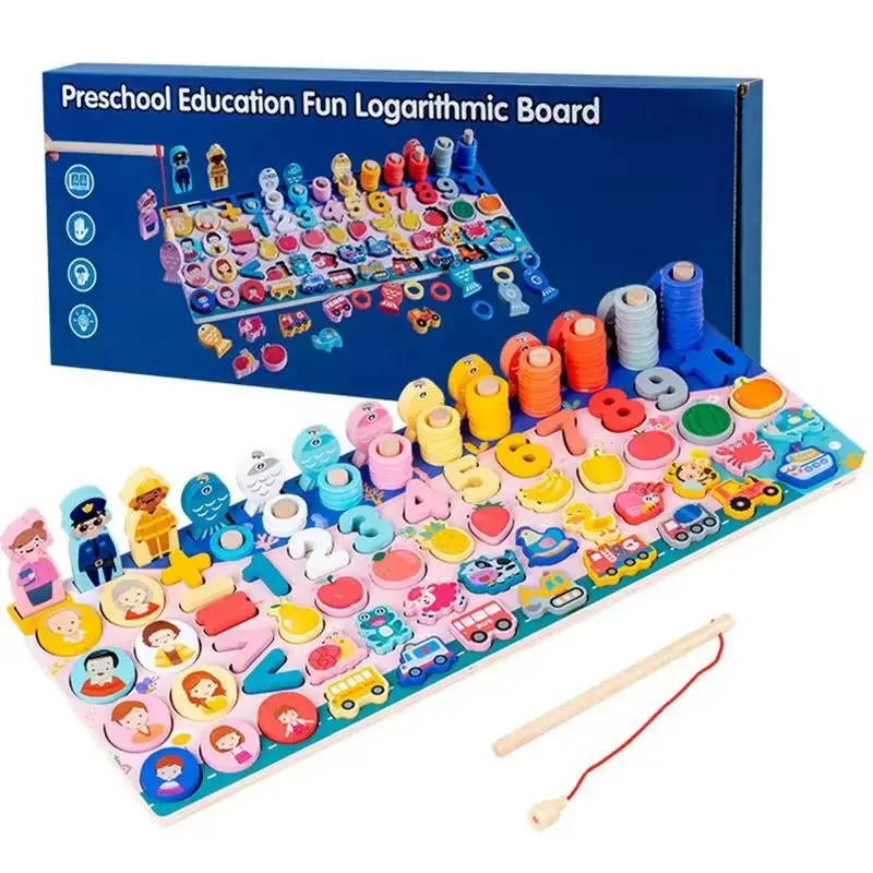 Preschool education fun logarithmic board Educational Montessori Toy for Toddlers