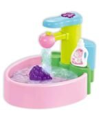 Toy kitchen sink playset with automatic water circulation system for kids