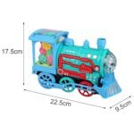 Battery operated transparent electric gear train toy with moving gears for kids