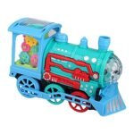 Battery operated transparent electric gear train toy with moving gears for kids