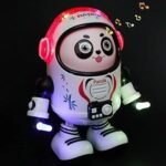 Dancing space panda toy with music and colorful lights for kids