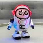 Dancing space panda toy with music and colorful lights for kids