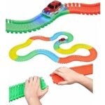 Dazzle tracks racing track toy with 6 function remote control car for kids