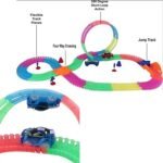 Dazzle tracks racing track toy with 6 function remote control car for kids