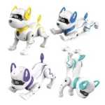 Intelligent remote control stunt dog toy with music and lights