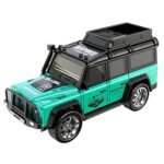 Mini alloy off-road RC car for kids 1:64 scale with LED lights