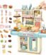 Mini kitchen playset toy 33 pcs with realistic steam and lights for kids