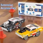 1:64 die cast metal remote control muscle car with LED lights