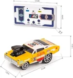 1:64 die cast metal remote control muscle car with LED lights