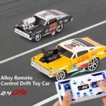 1:64 die cast metal remote control muscle car with LED lights