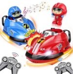 2 player RC go kart bumper car battle set with lights and music