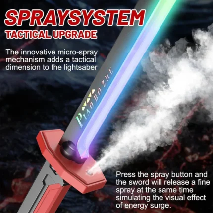 RGB LED light spark rechargeable sword toy with sound effects