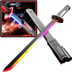 RGB LED light spark rechargeable sword toy with sound effects